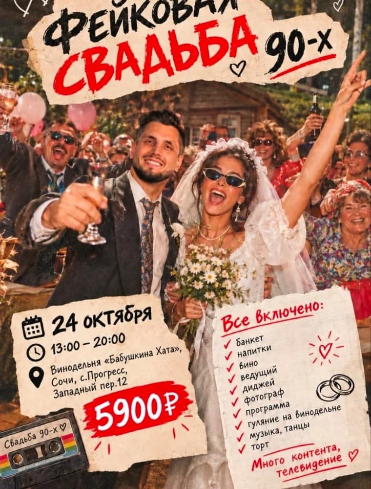 Фейковая свадьба 90-х