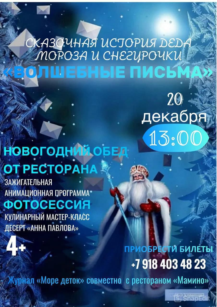 Новогодняя программа от ресторана «Мамино»