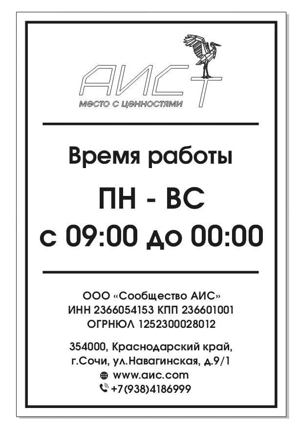 ОТКРЫТИЕ места с ценностями бар АИСт