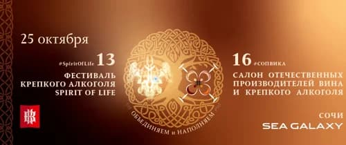Образовательное Мероприятие «13 / 16» (Фестиваль Крепкого Алкоголя «Spirit of Life» / Салон ОПВиКА 25.2) «ОБЪЕДИНЯЕМ и НАПОЛНЯЕМ»